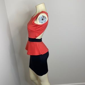 BCBGeneration coral/black open back dress! 🔥